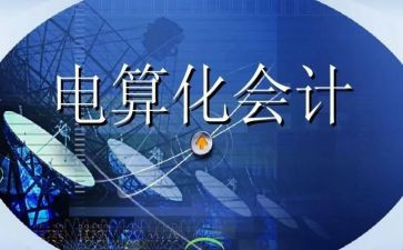 对电算化的心得体会7篇